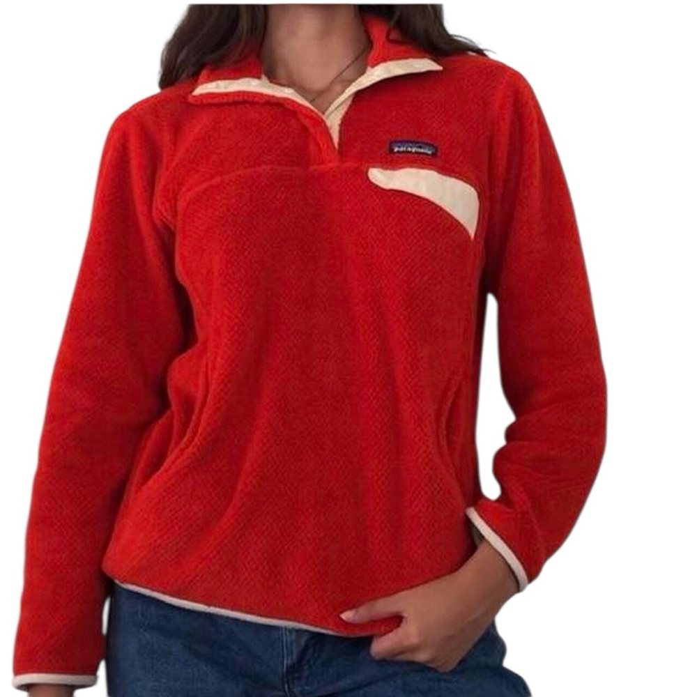 Patagonia Women’s Re-Tool Snap-T Pullover Polartec Eclectic‎ Orange